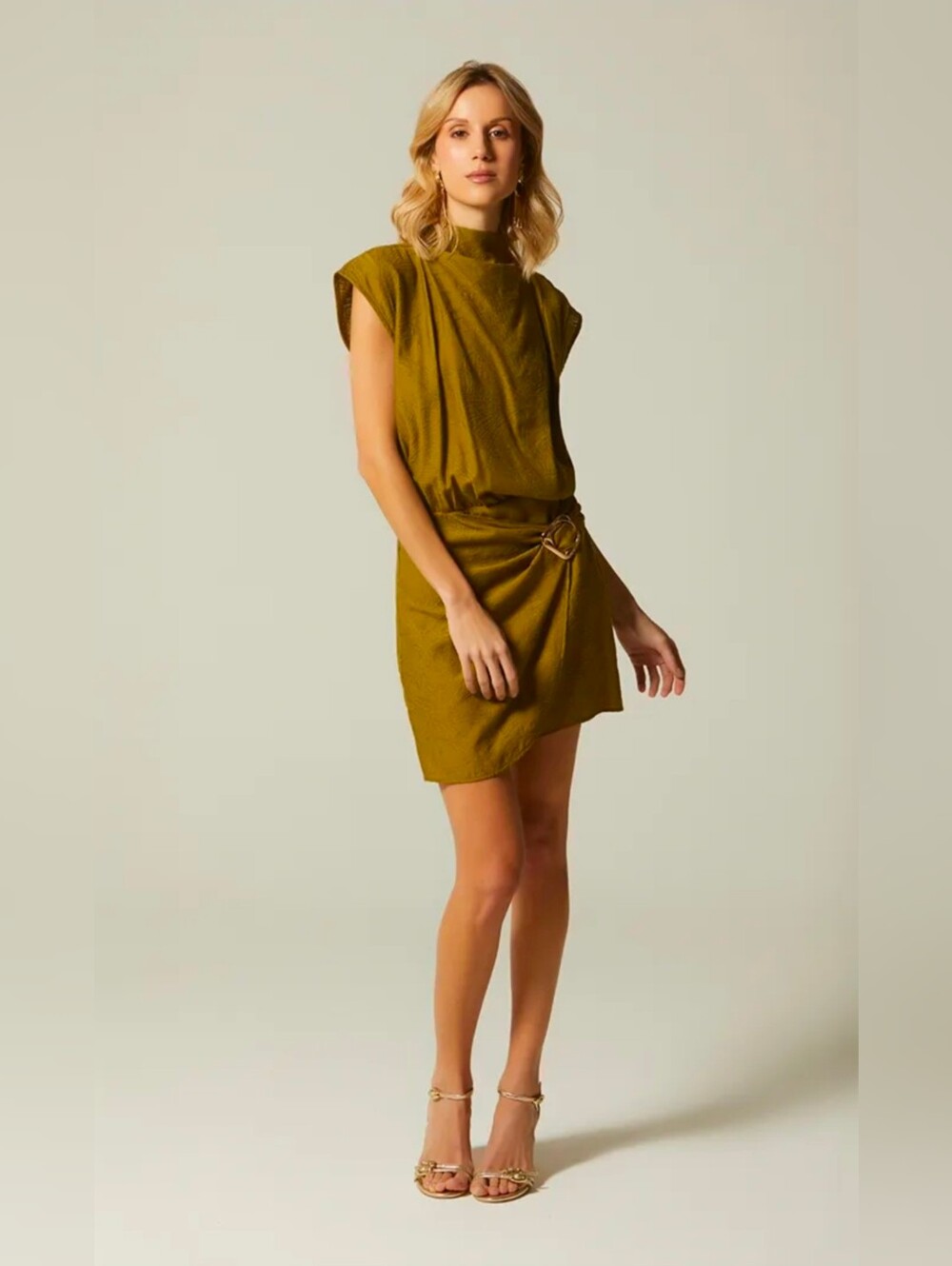 Short Sleeve Dress With Trim
